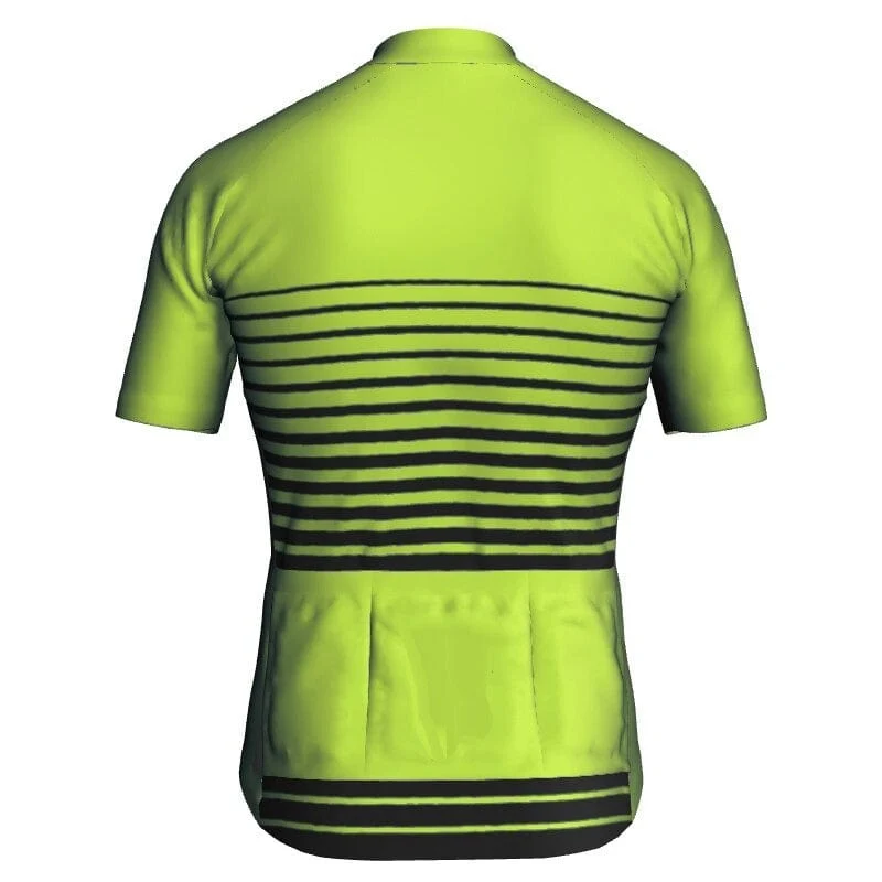 Men's Green Lines Cycling Jersey