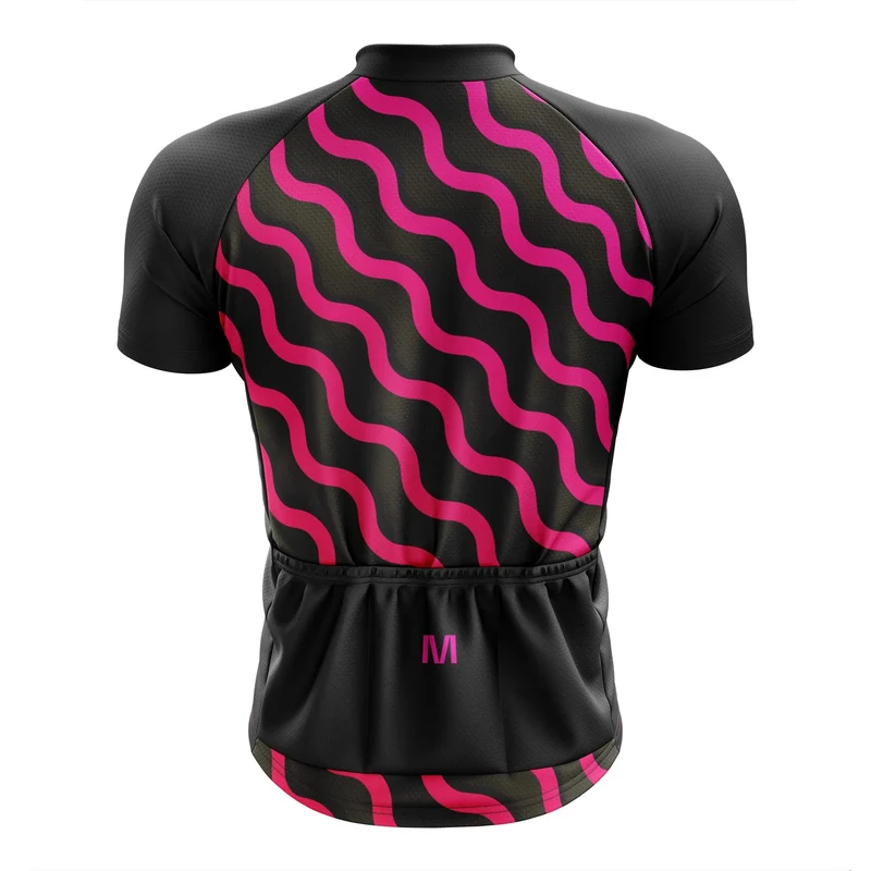 Men's Pink Waves Cycling Jersey