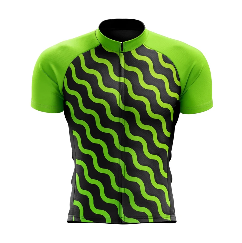 Men's Green Waves Cycling Jersey