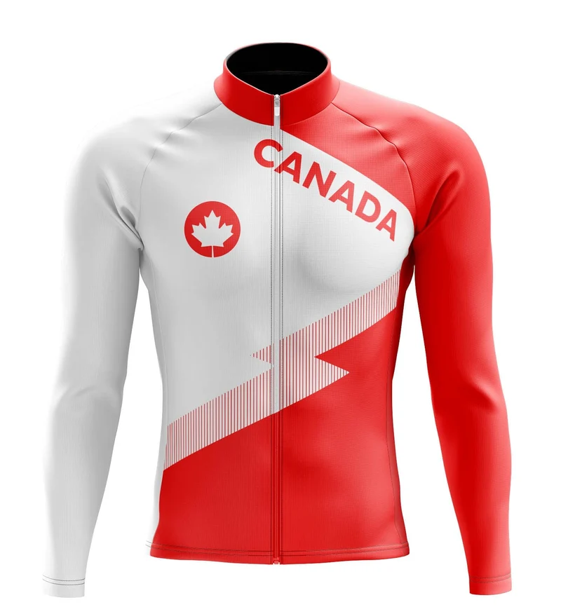 Men's Canada Team Long Sleeve Cycling Jersey