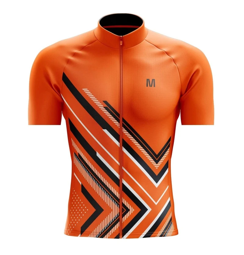 Men's Orange Speed Cycling Jersey