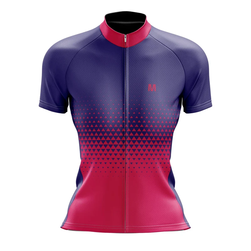Women's Pink Gradient Cycling Jersey