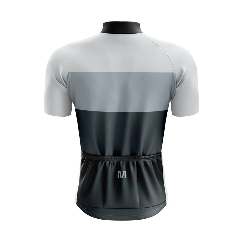 Men's Grey Match Cycling Jersey
