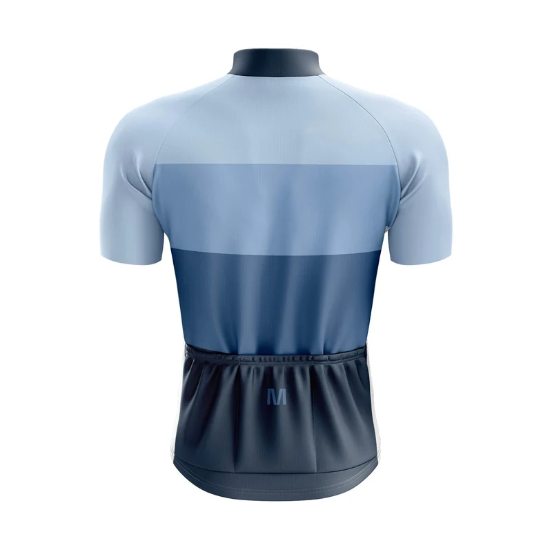Men's Blue Match Cycling Jersey