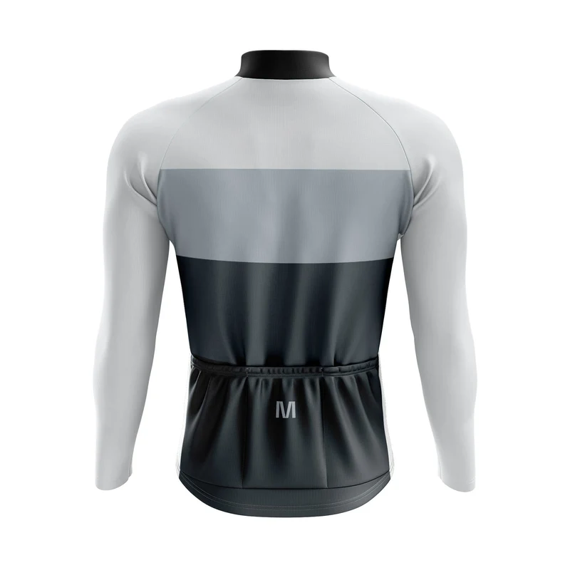 Men's Grey Long Sleeve Cycling Jersey