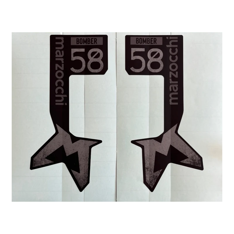 2024 Marzocchi Bomber 58 Decal | Neutral / Matte Black