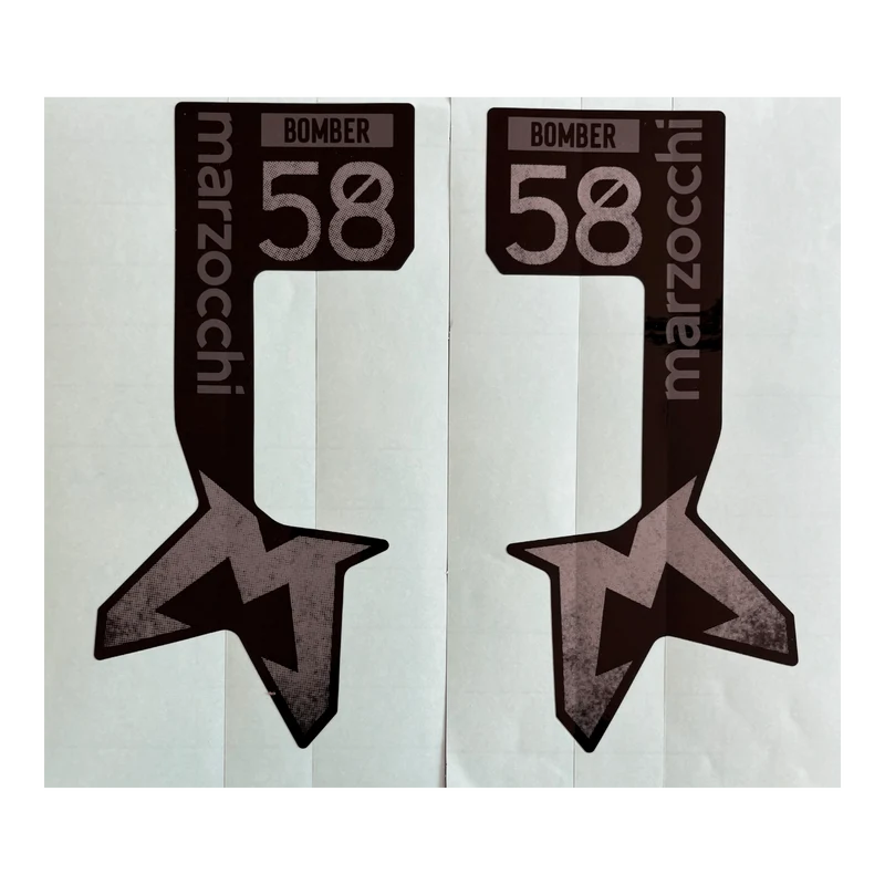 2024 Marzocchi Bomber 58 Decal | Neutral / Gloss Black