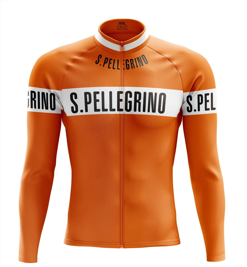 Men's San Pellegrino Retro Long Sleeve Cycling Jersey