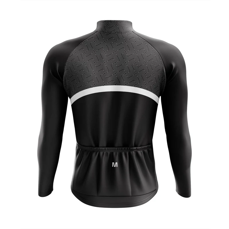 Men's Grey Long Sleeve Cycling Jersey