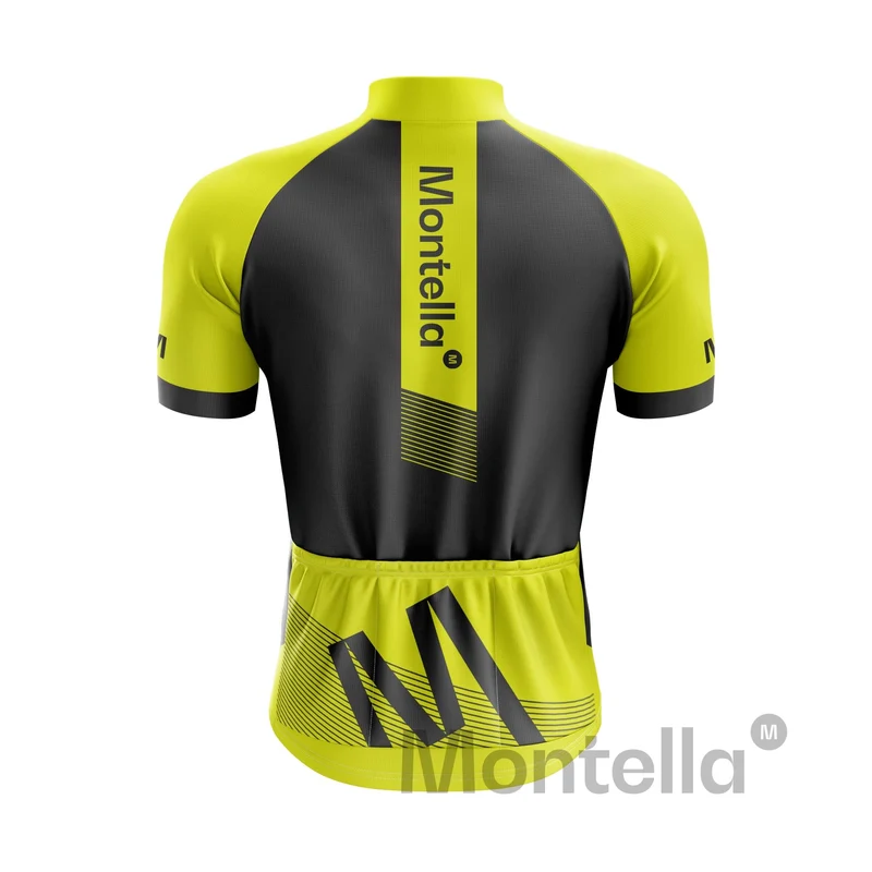 Men's Yellow Logo Cycling Jersey or Bibs