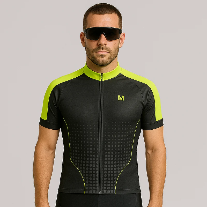 Men's Black Cycling Jersey