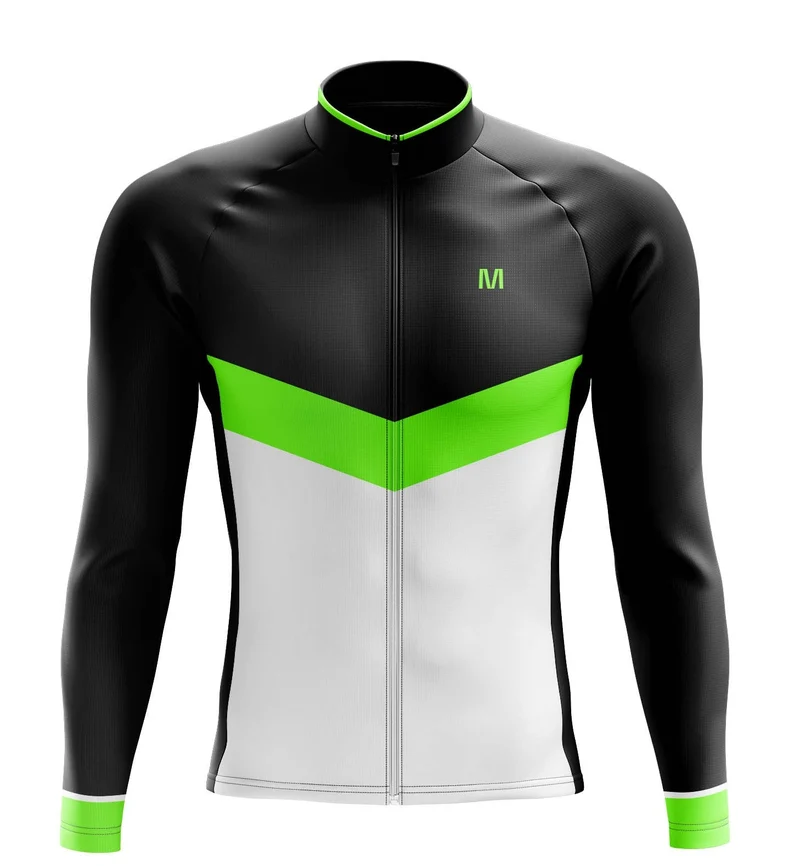 Men's Black Angle Sleeve Cycling Jersey