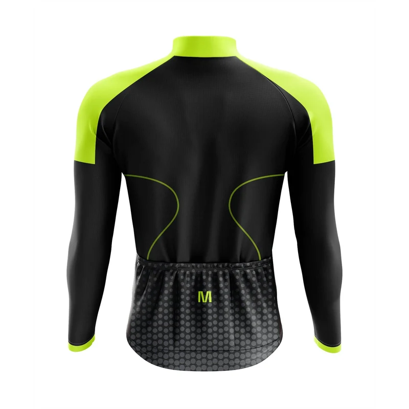 Men's Black Long Sleeve Cycling Jersey