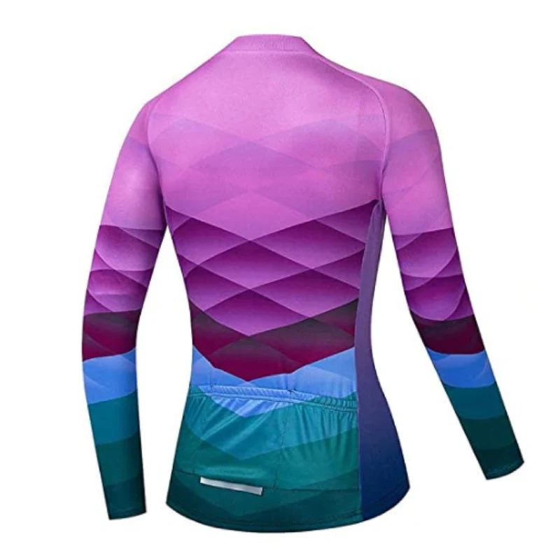 Women's Pink Gradient Long Sleeve Jersey
