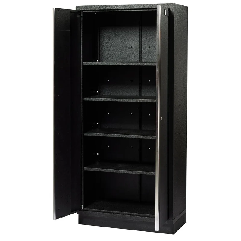 VAR Hochschrank MO-52611 915 x 458 granitschwarz - modularer Werkstatt-Hochschrank