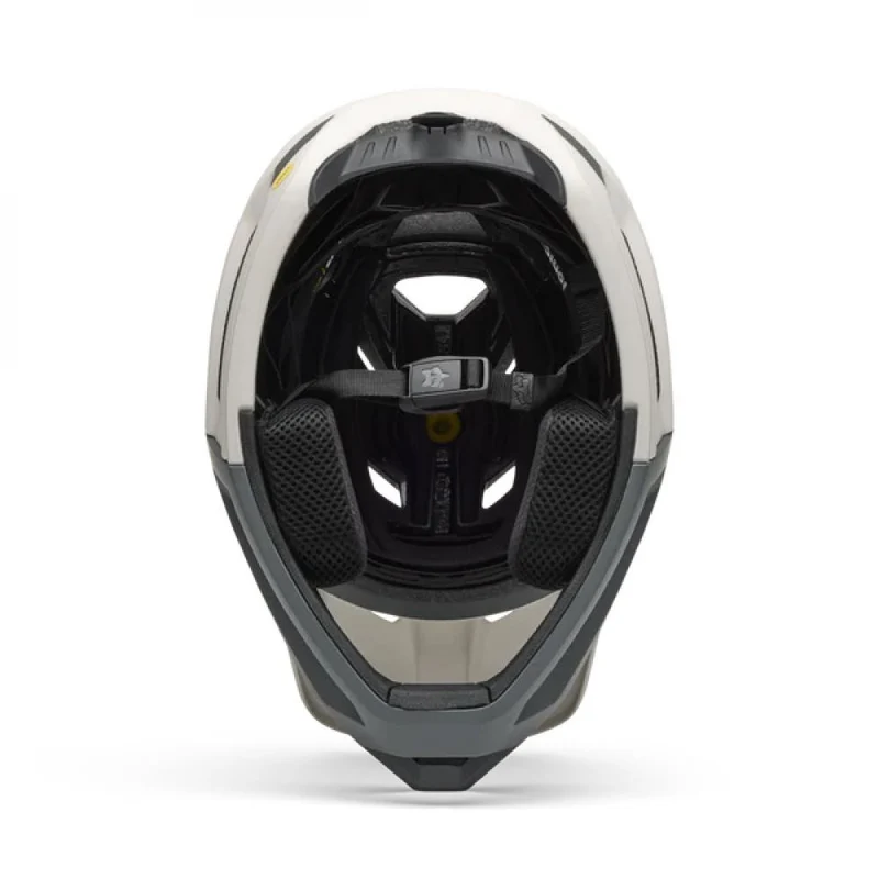 Fox Proframe RS Sol Full-Face MTB-Helm Vintage White Gr.L (59-63cm) - MIPS Integra Split, BOA, Fidlock, GoPro-Mount