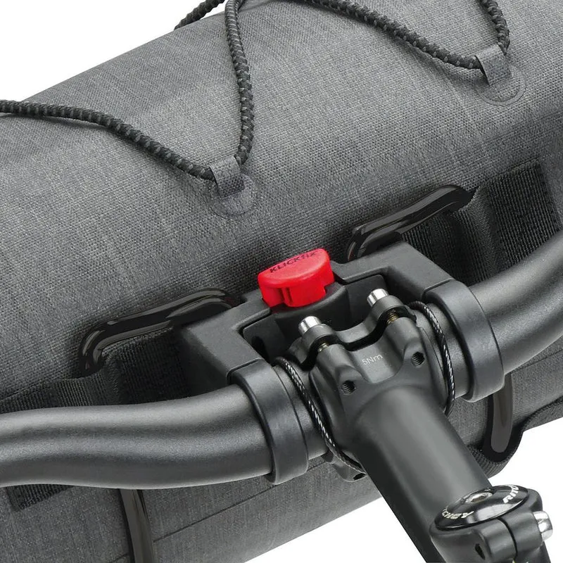 KLICKfix Lenkertasche Bikepack Waterproof grau Größe 18x36x18 cm ohne Lenkeradapter 12 ltr.