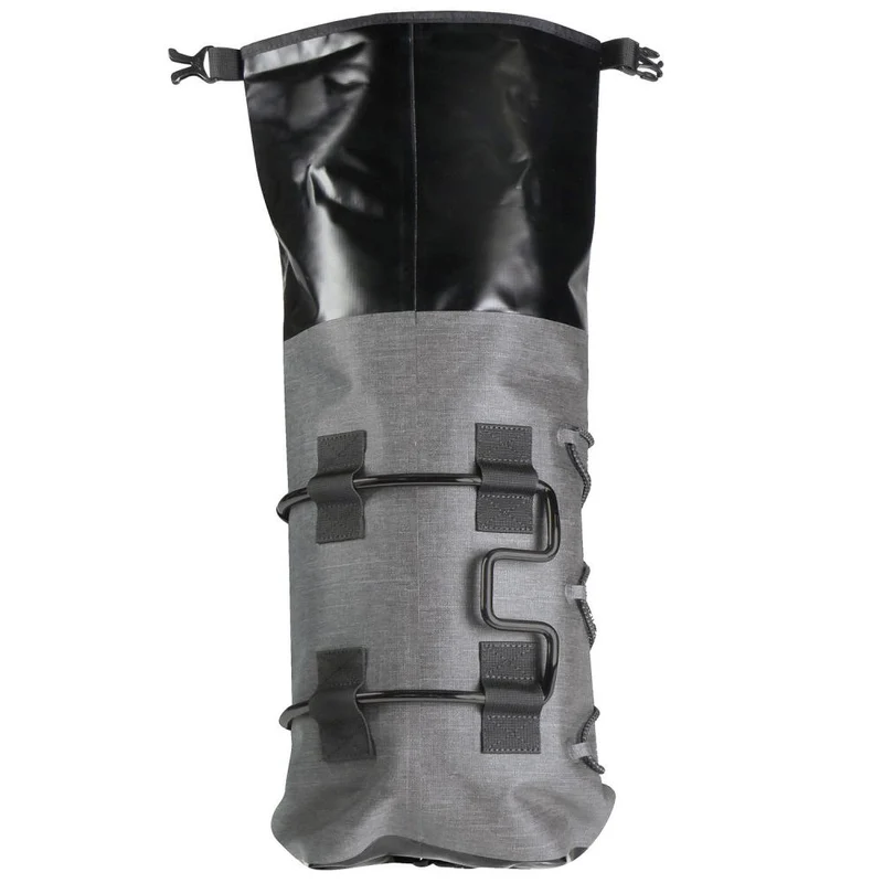 KLICKfix Lenkertasche Bikepack Waterproof grau Größe 18x36x18 cm ohne Lenkeradapter 12 ltr.