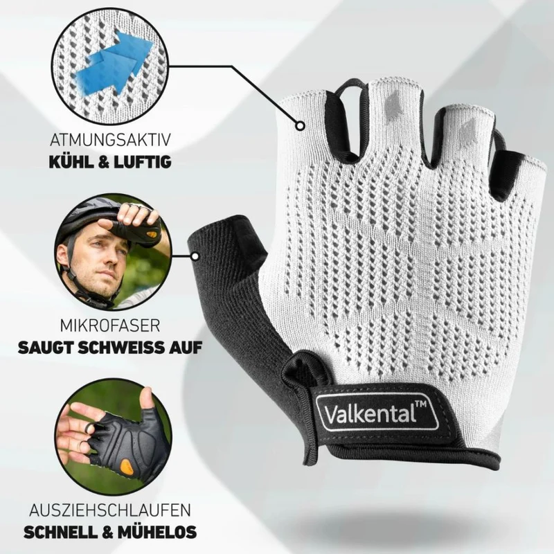 Valkental Handschuhe BikeRider Advanced XXL Grau reflektierend