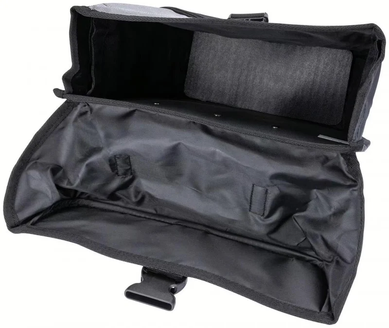Haberland Einsteiger-Serie schwarz / silber - robuste Gepäckträgertasche für Alltag und Tour