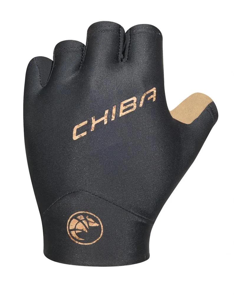 CHIBA ECO Glove Pro - Radhandschuhe kurz, recycelt, gepolstert, schwarz, S