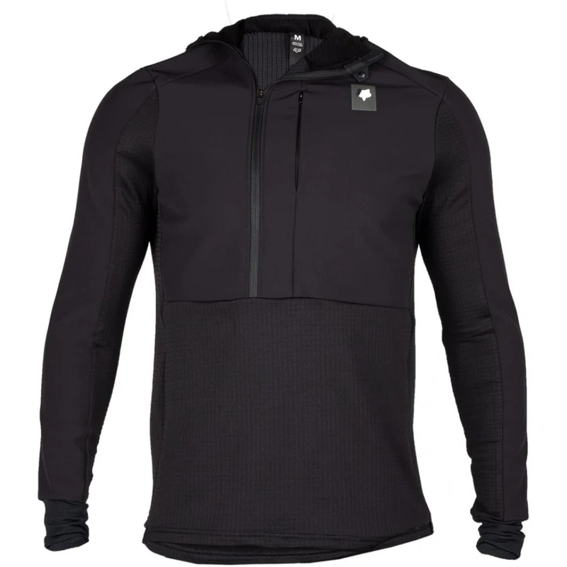 FOX Defend Thermal MTB-Hoodie Schwarz L mit Polartec Power Grid