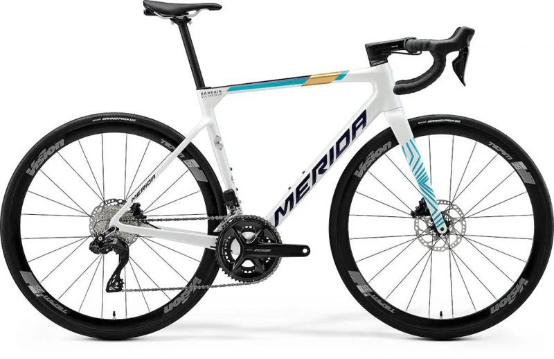 Merida Scultura 5000 Rennrad M pearl blue-team Carbon Shimano 105 Di2 12-fach Scheibenbremse 8,6kg