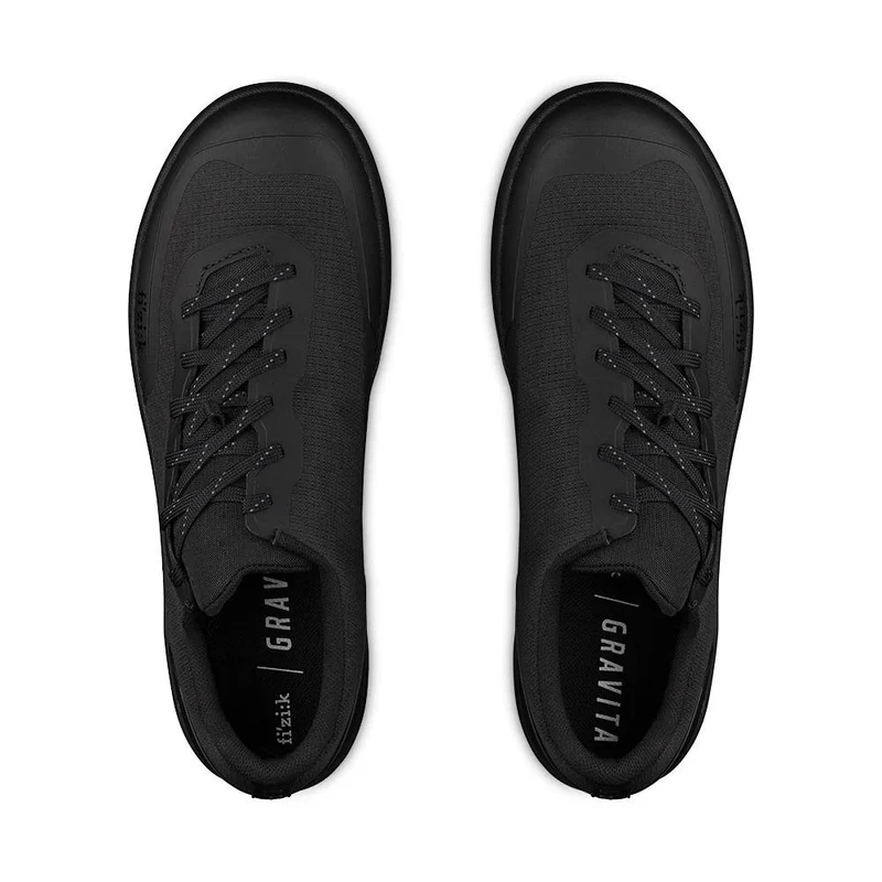 FIZIK Gravita Versor Flat MTB-Schuhe - Flatpedal - Vibram Megagrip - Ripstop-Obermaterial - Black-Black - Größe 43