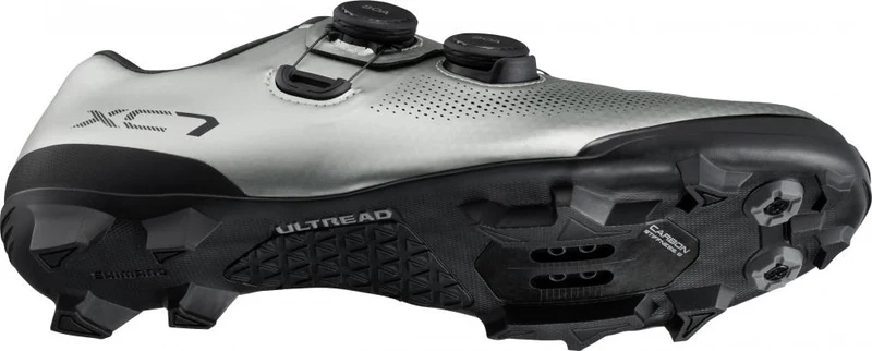 SHIMANO Fahrradschuhe XC703 Herren/Damen MTB SPD Fahrradschuhe Größe 45 breit, Silber