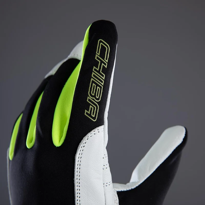 CHIBA Nordic Plus - Radhandschuhe winddicht, atmungsaktiv, Größe 7,5 sz/neongel