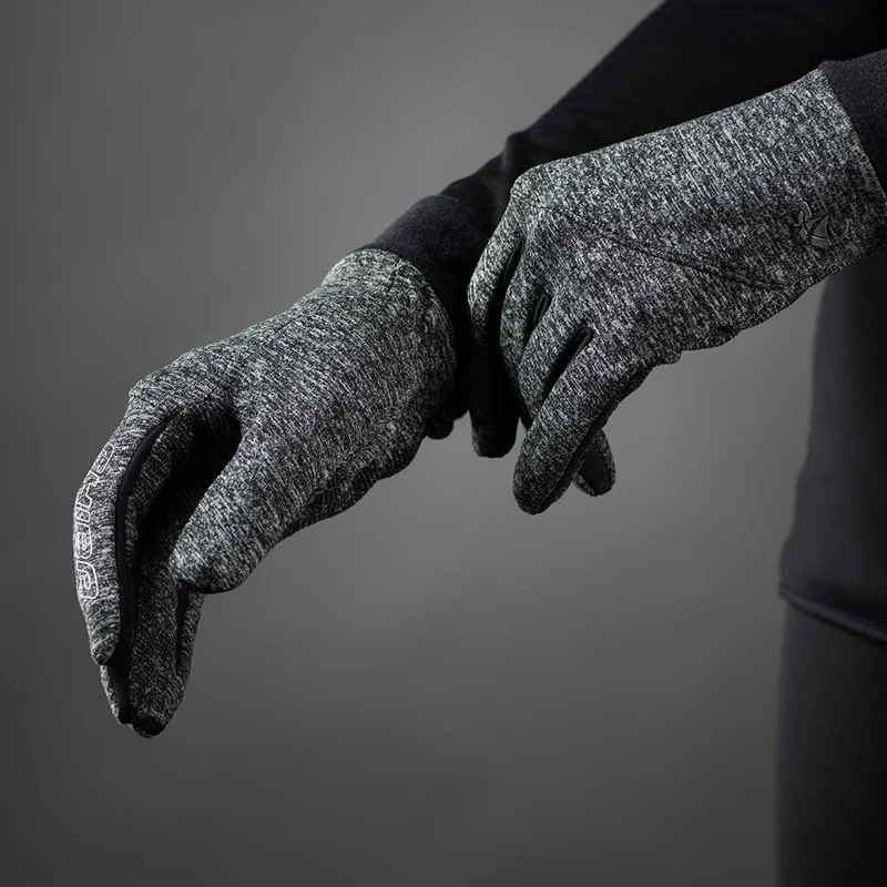 CHIBA Allround Light - Radhandschuhe hellgrau XL, Polartec-Fleece, Touchfunktion