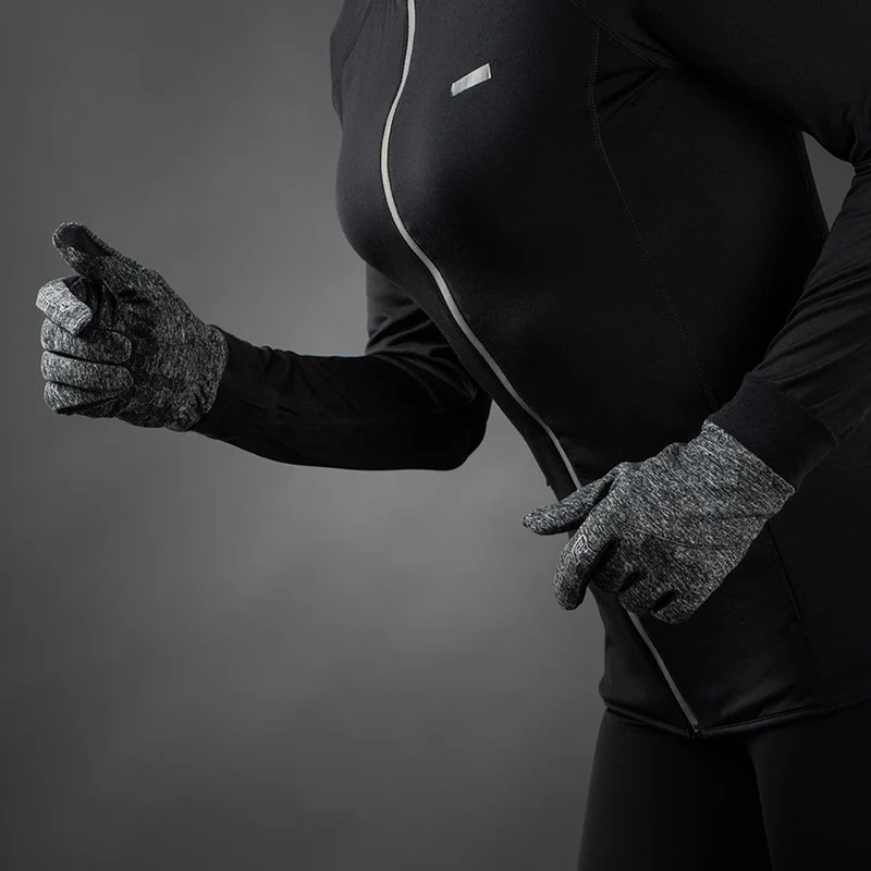 CHIBA Allround Light - Radhandschuhe hellgrau XL, Polartec-Fleece, Touchfunktion