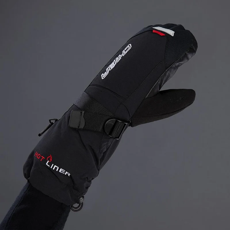 CHIBA Thermo Mitten - wasserdichte Winter-Fahrradhandschuhe schwarz, Größe 6,5