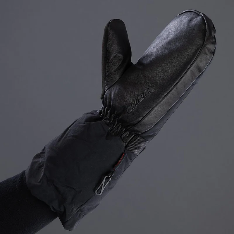 CHIBA Thermo Mitten - wasserdichte, winddichte Radhandschuhe mit Primaloft, Größe 7, schwarz