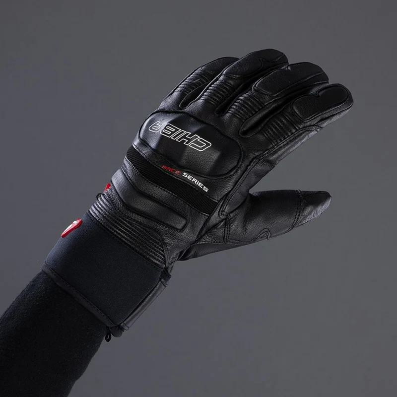 CHIBA Super Race - wasserdichte, winddichte Radhandschuhe, Größe 7, schwarz