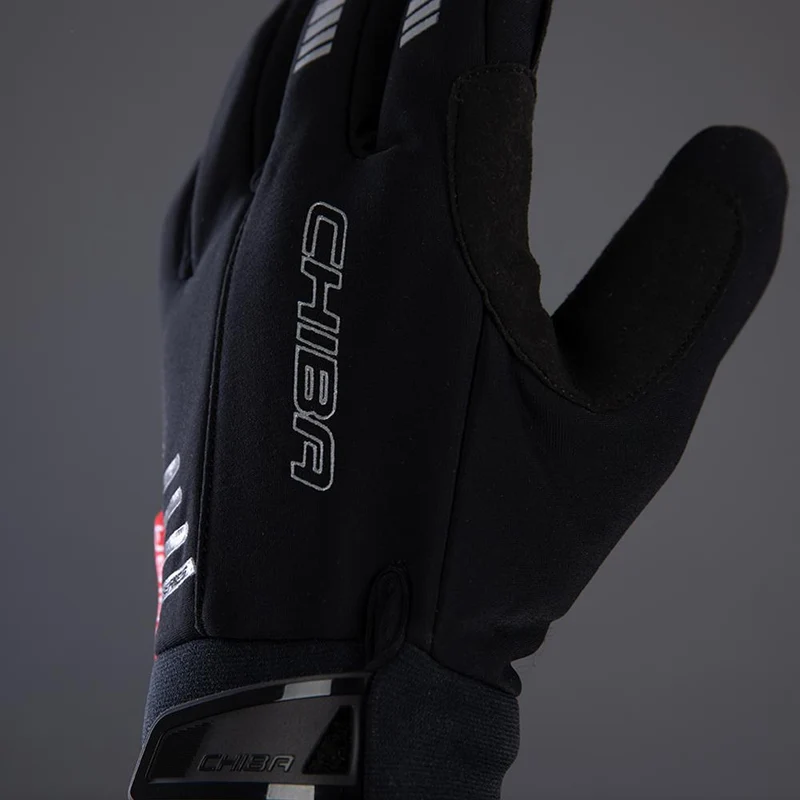 CHIBA Competition Plus - Radhandschuhe schwarz, Größe 8,5, winddicht & atmungsaktiv