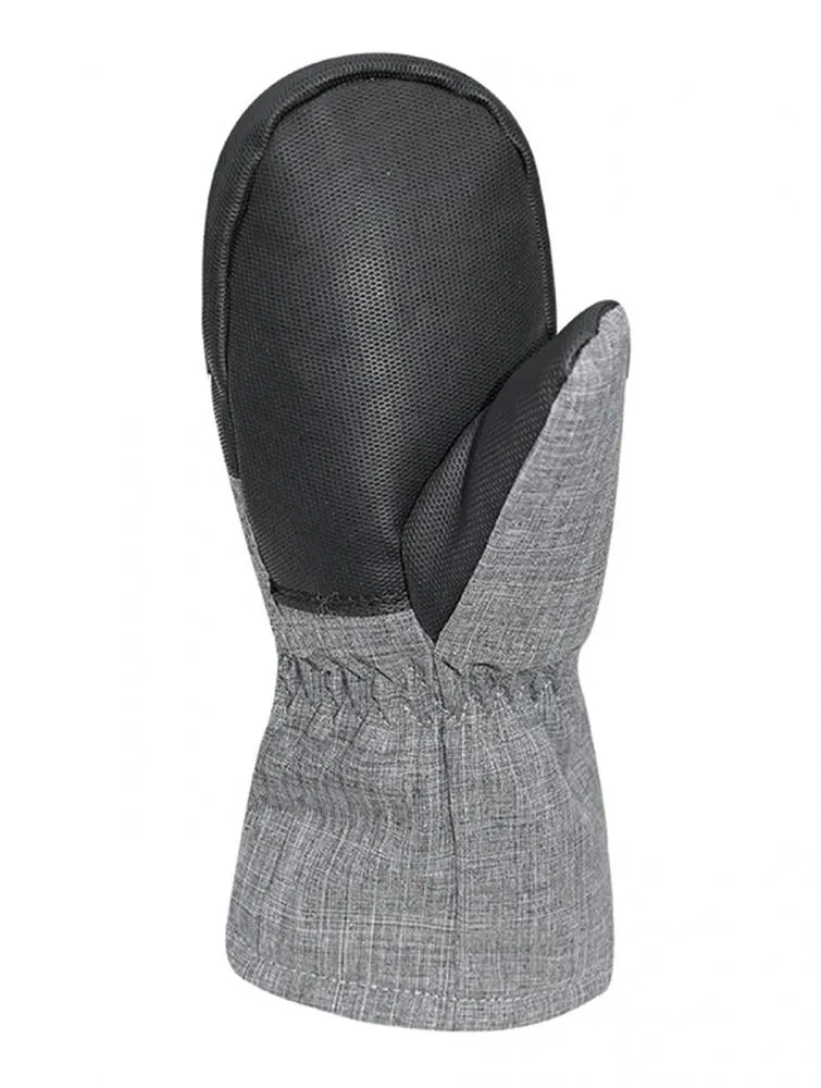 CHIBA Kids Basic Mitten - wasserdichte Kinder-Fäustlinge für Radsport, hellgrau, Gr. V