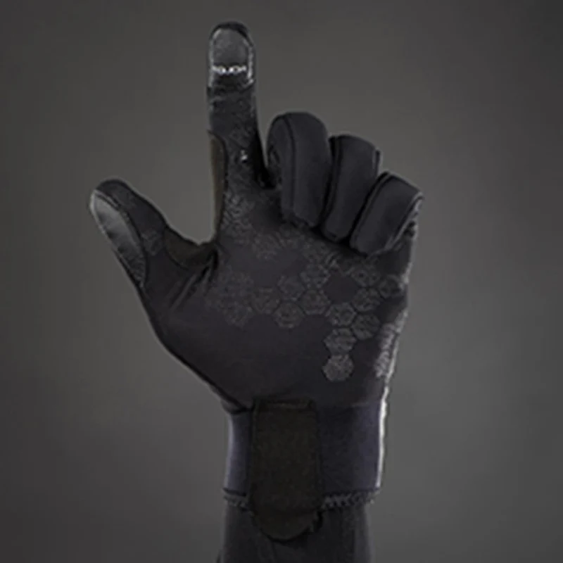 CHIBA Overflap Light - Radhandschuhe L hellgrau, wind- & wasserdicht, Thermofleece, Touchfinger