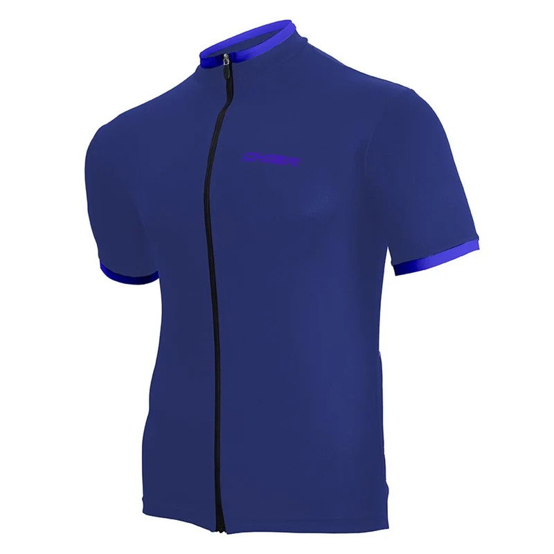 CHIBA Leisure Shirt - Radsport Trikot XL marine, atmungsaktiv, mit RV und Rückentaschen
