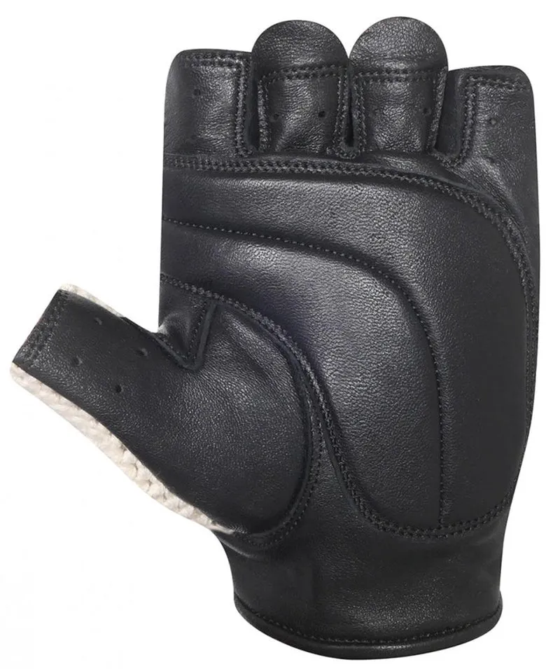 CHIBA Pure Nature - Radhandschuhe XS beige/schwarz, Retro, Naturmaterialien