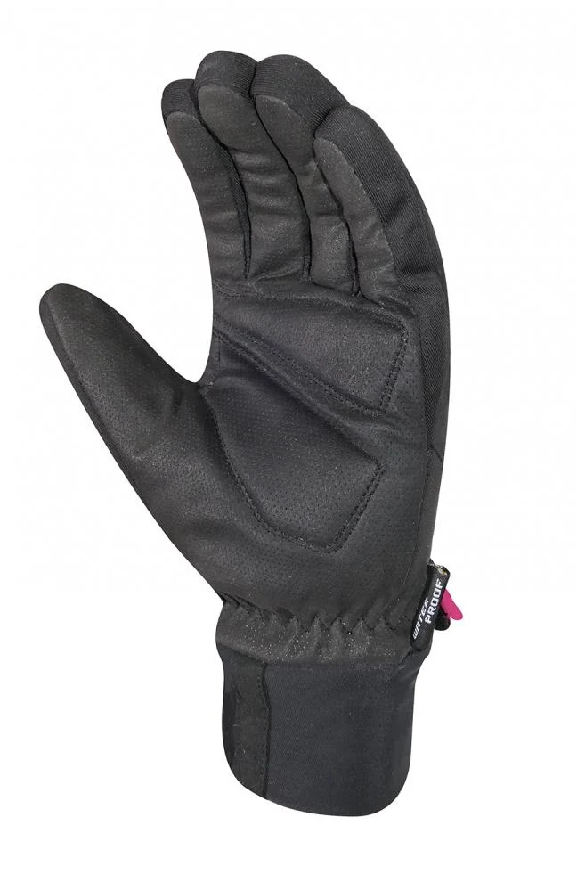 CHIBA Rain Pro - wasserdichte Radhandschuhe L schwarz/pink, atmungsaktiv, Touchscreen