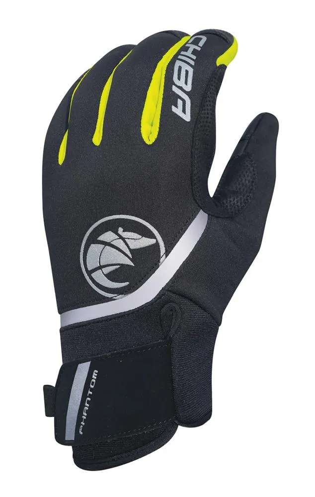 CHIBA Phantom - Winter Radhandschuhe XXL schwarz/neongelb, winddicht & touchfähig
