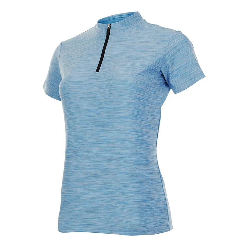 CHIBA Lady Melange Shirt - Radsport-Trikot, atmungsaktiv, 3 Rückentaschen, royal, Größe M