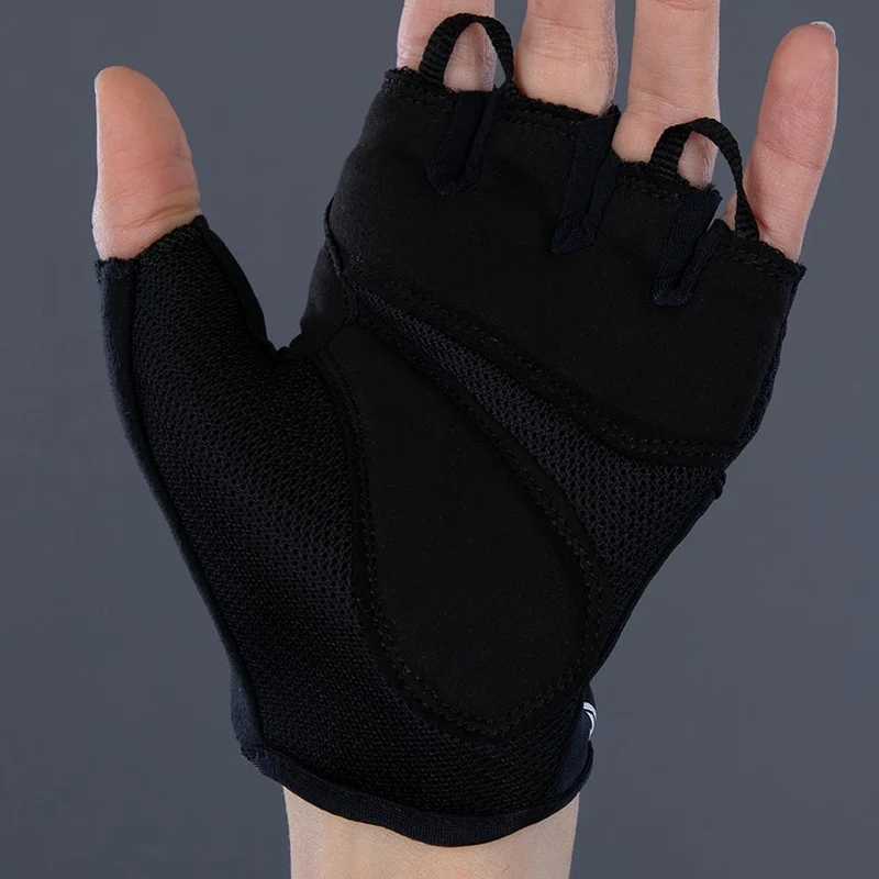 CHIBA Lady Gel - Damen Radhandschuhe kurzfinger, schwarz/schwarz, S