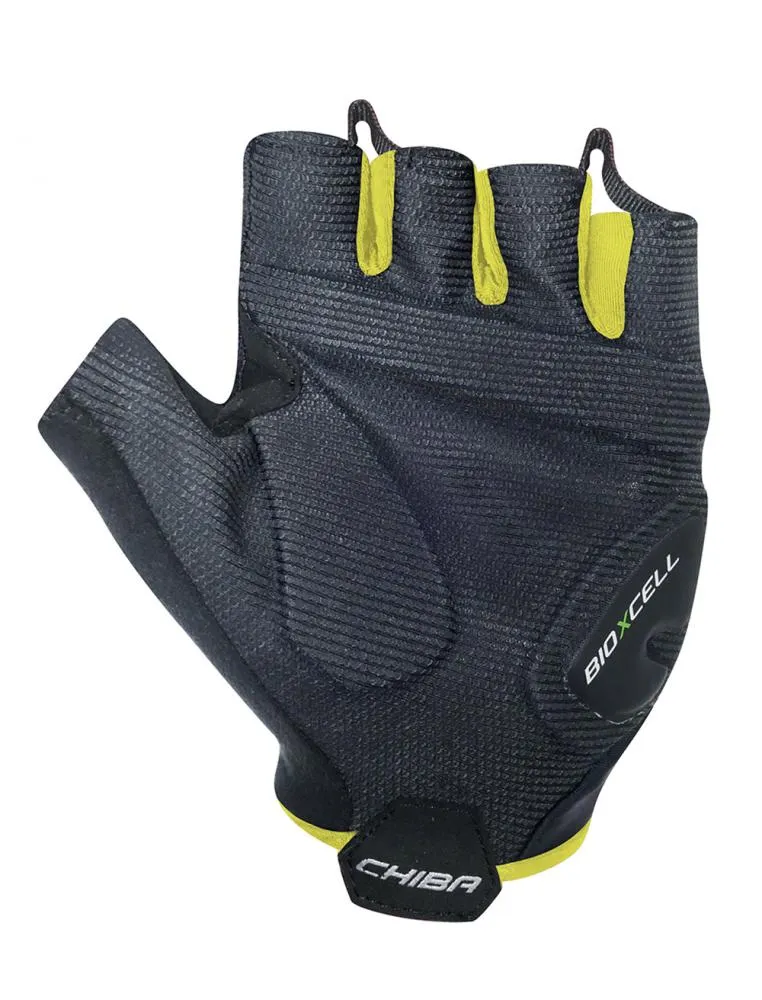 CHIBA BioXCell Super Fly - Radhandschuhe S schwarz/neongelb, gepolstert & atmungsaktiv