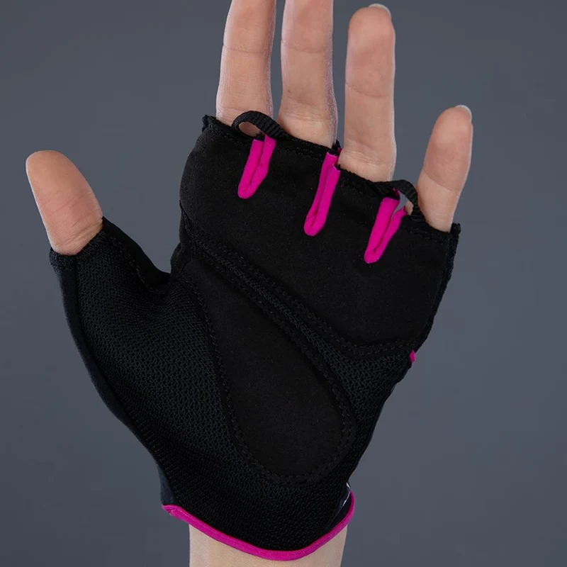 CHIBA Lady Gel - Damen Radhandschuhe schwarz/pink, Gelpolsterung, Größe M