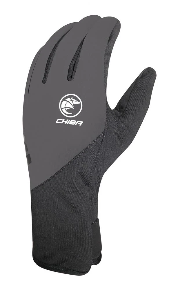 CHIBA Softshell Light - Radhandschuhe dunkelgrau, winddicht, atmungsaktiv, Touchfunktion, Größe M