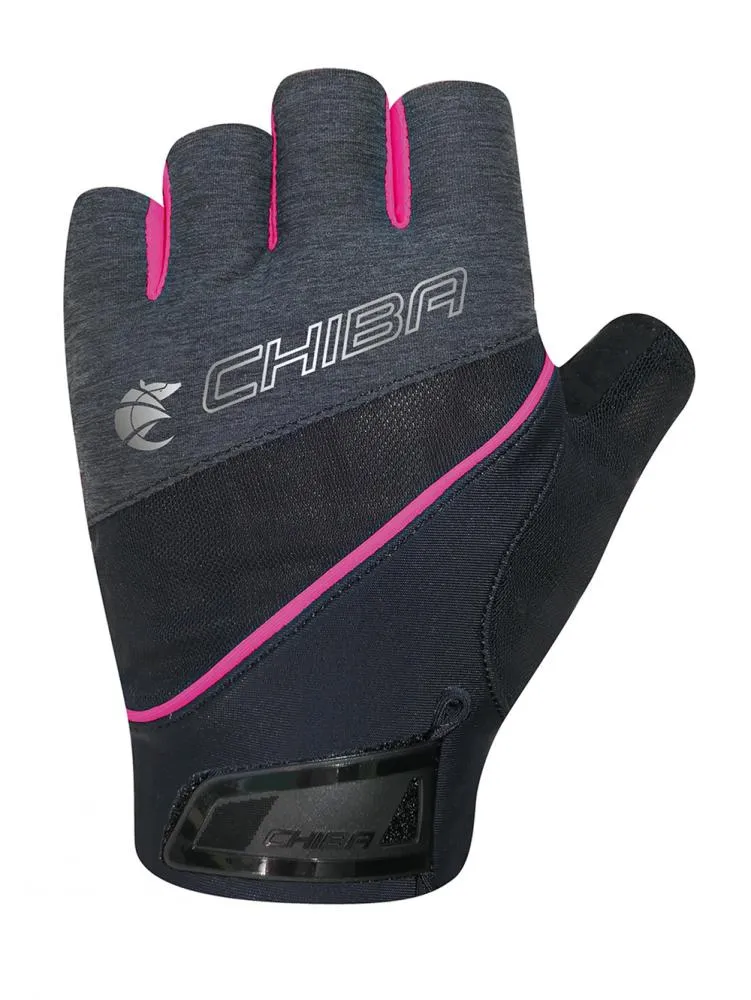 CHIBA Lady Gel Premium III - Damen Radhandschuhe schwarz/pink, Größe M, Gelpolster