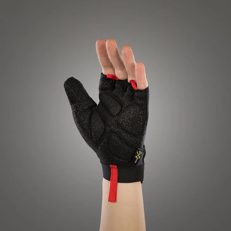 CHIBA Argon II - Radhandschuhe schwarz S mit Gelpolsterung für Rollstuhlfahrer