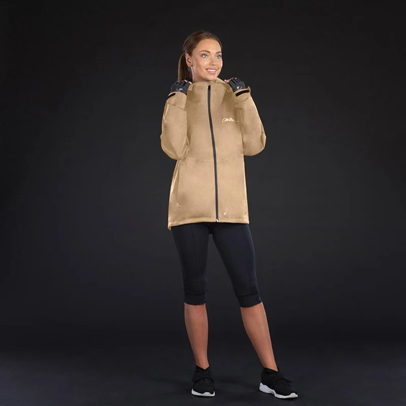 CHIBA Rainjacket Damen - 100% wasserdicht, winddicht & atmungsaktiv, 3XL, beige
